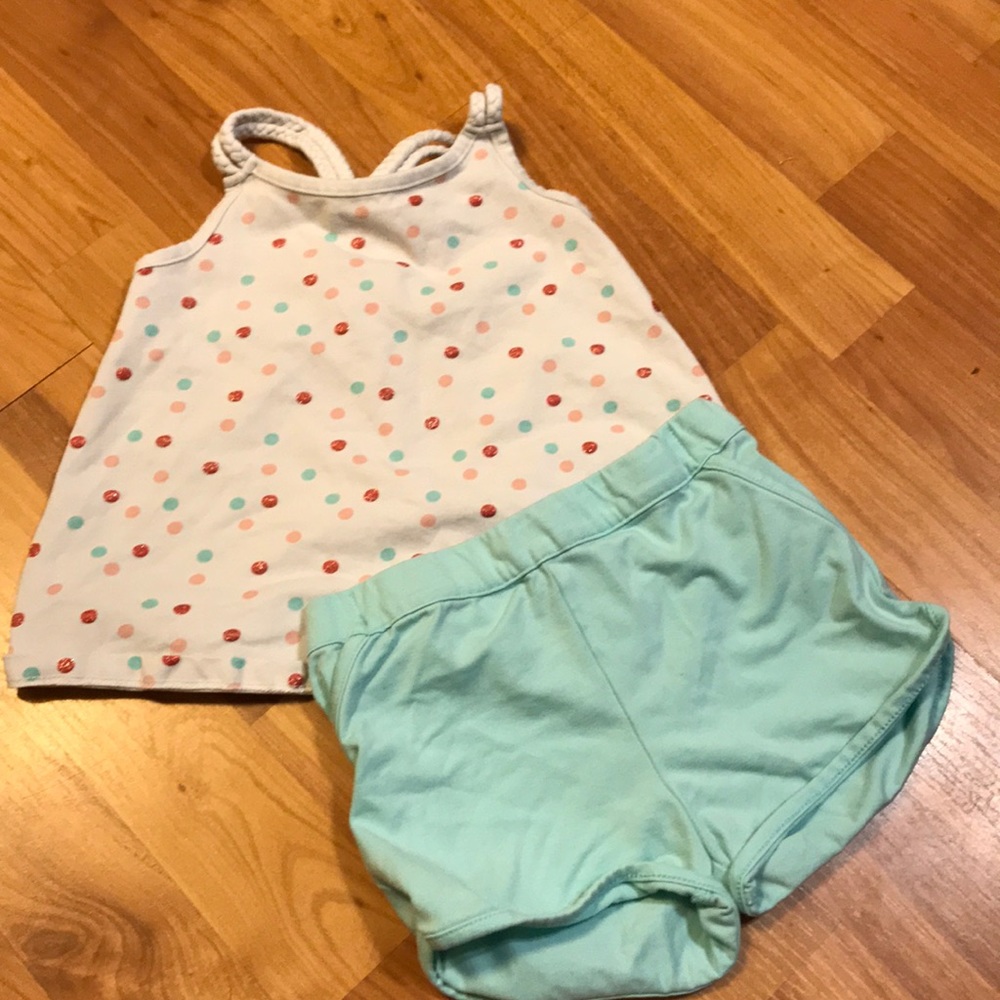 Toddler Polka Dot tank short set